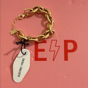 Electric Picks Gold Chain Bracelet – New with Tag